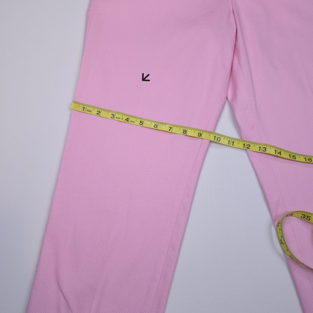 TALBOTS Pink Slim Crop Pants 10 Cotton Blend Textured Pique Pucker Classic - Picture 8 of 12